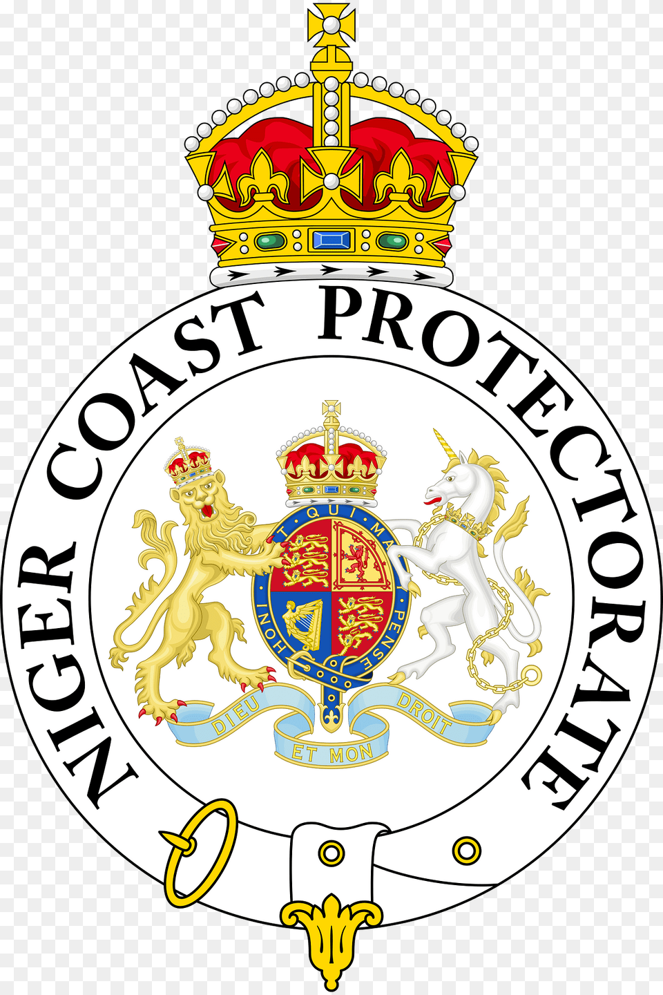 Badge Of The Niger Coast Protectorate Clipart, Logo, Symbol, Emblem, Animal Free Transparent Png