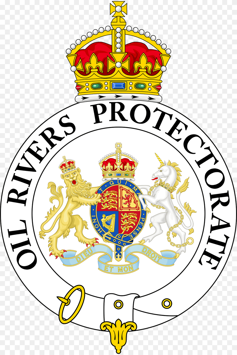 Badge Of The Oil Rivers Protectorate Clipart, Logo, Symbol, Emblem, Animal Free Transparent Png