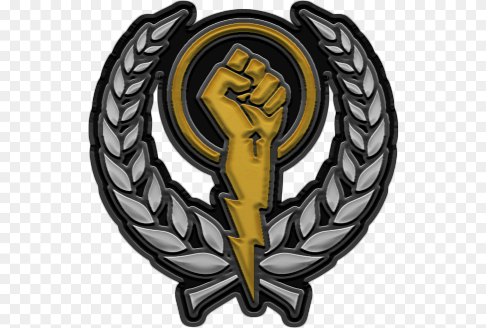 Badge Of The Tempest Fists Chapter Emblem, Symbol, Logo, Ammunition, Body Part Png