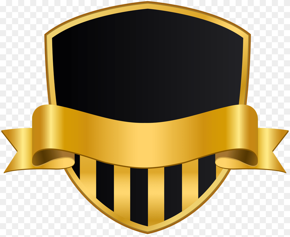 Badge With Banner Black Clip Art, Emblem, Symbol, Logo Free Transparent Png