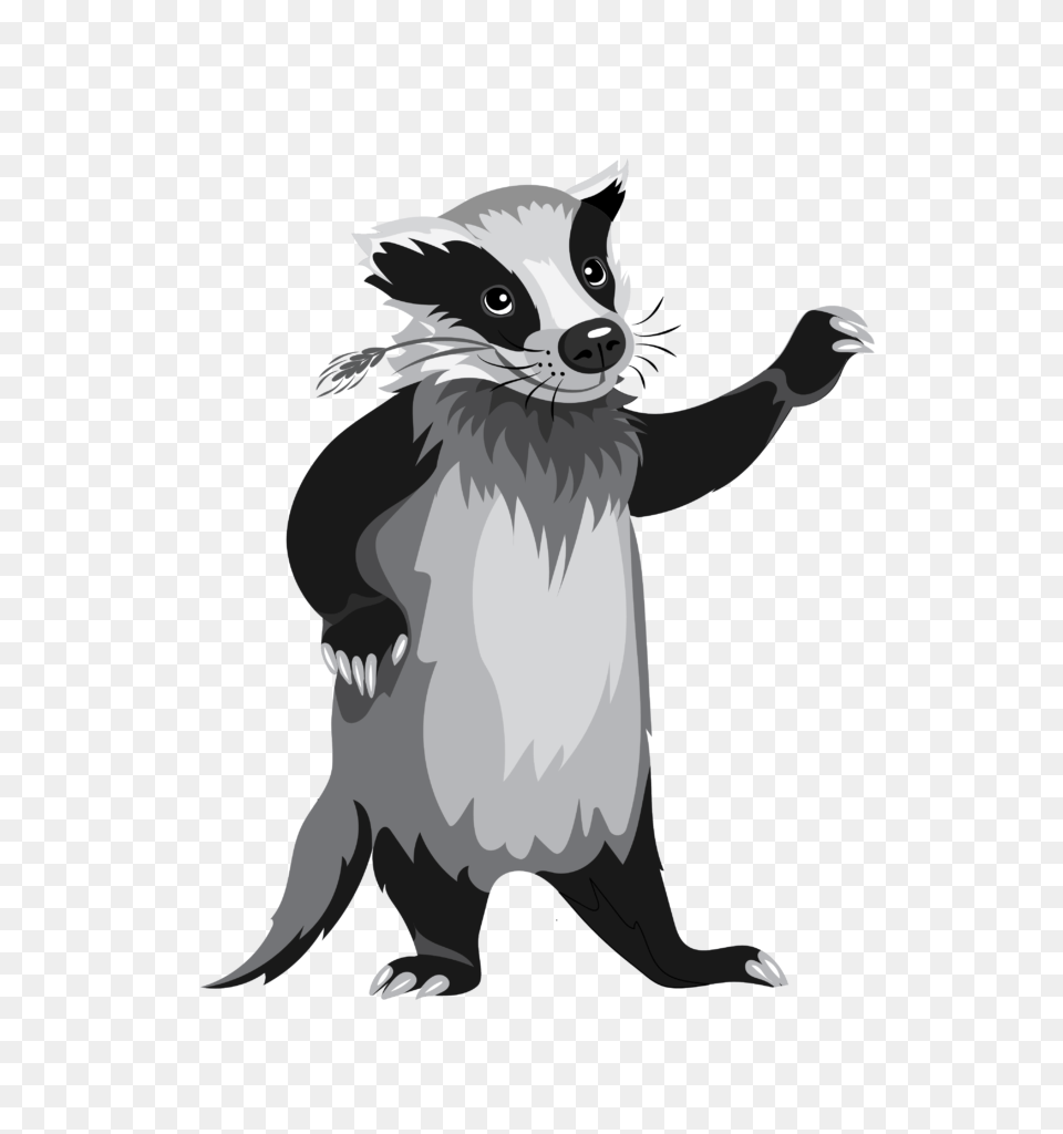 Badger, Animal, Bird, Stencil, Art Free Png