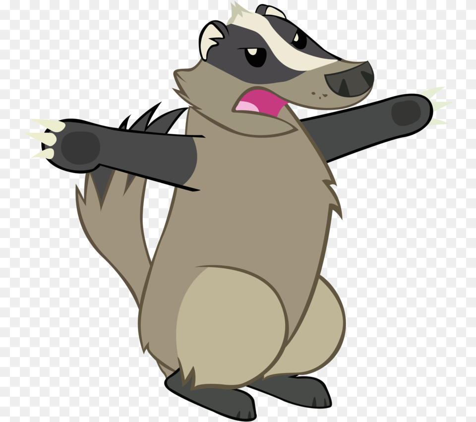 Badger Cartoon Badger, Person, Animal, Mammal Free Transparent Png