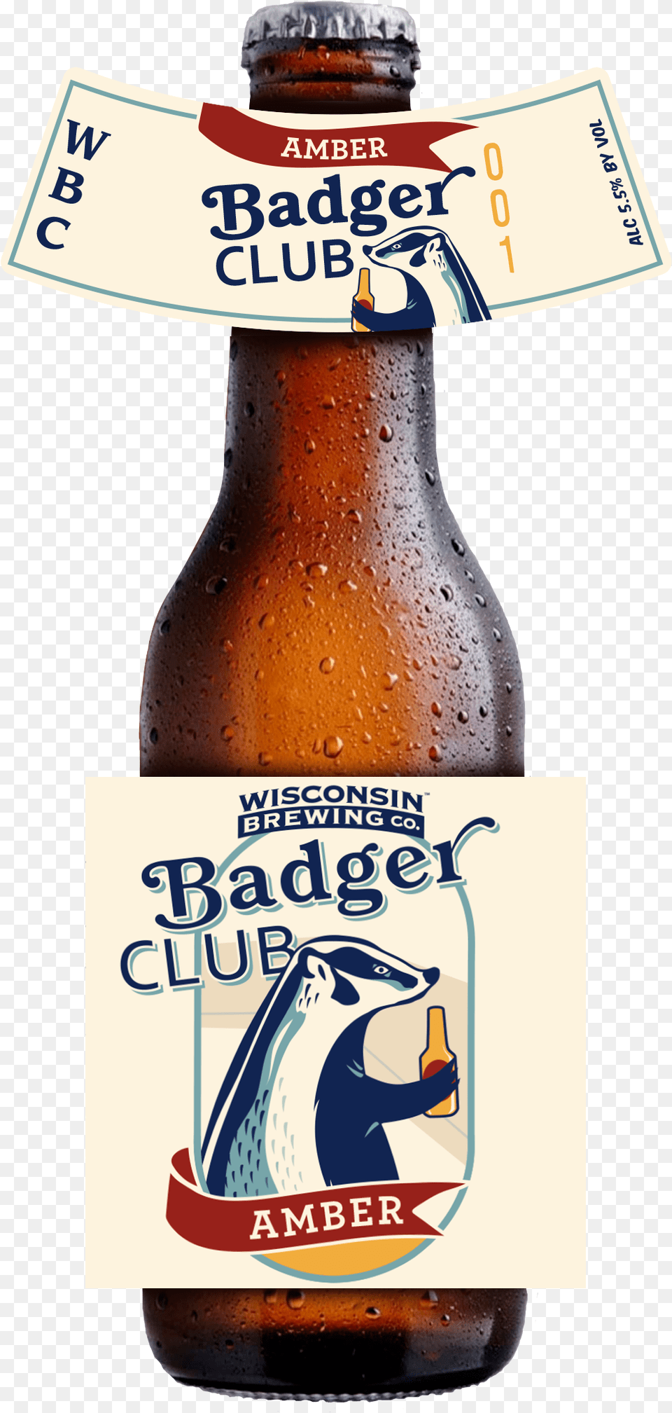 Badger Club Amber Beer, Alcohol, Liquor, Beer Bottle, Beverage Png Image