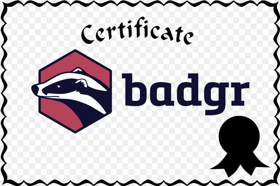 Badgr Now Offers A Way To Print Your Badges In Certificate Hazrat Baba Fareed Ganj Shakar Urdu, Logo, Animal, Mammal, Wildlife Free Transparent Png
