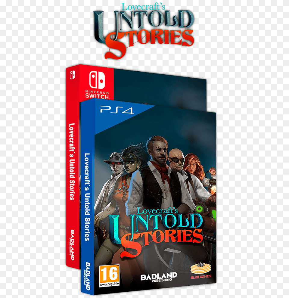 Badland Publishing Lovecraft Untold Stories Collector Lovecraft39s Untold Stories Nintendo Switch, Advertisement, Poster, Adult, Person Free Transparent Png
