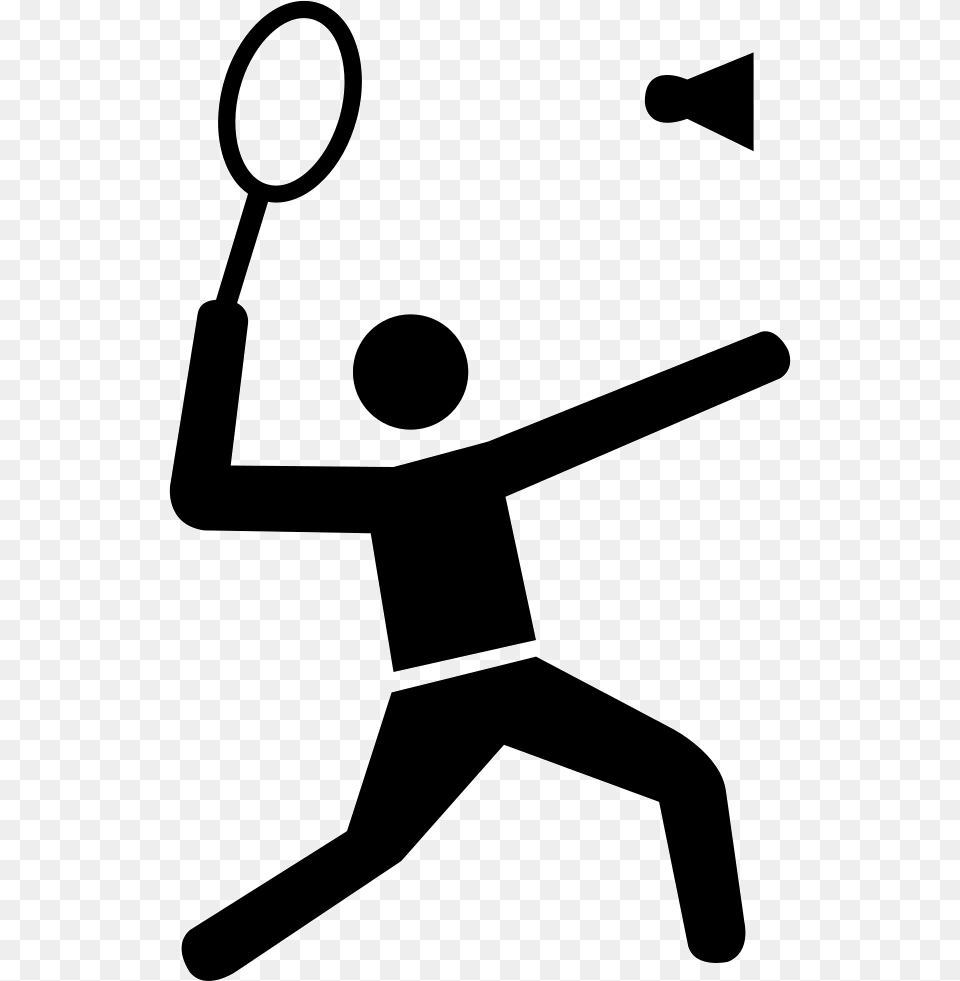 Badminton Comments Icon, Sport, Silhouette, Person, Stencil Free Png