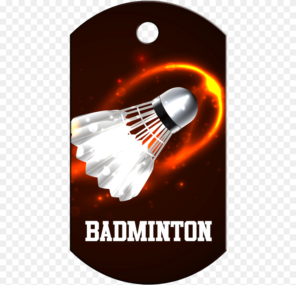 Badminton Dog Tag Full Color Aluminum, Person, Sport, Disk Png Image