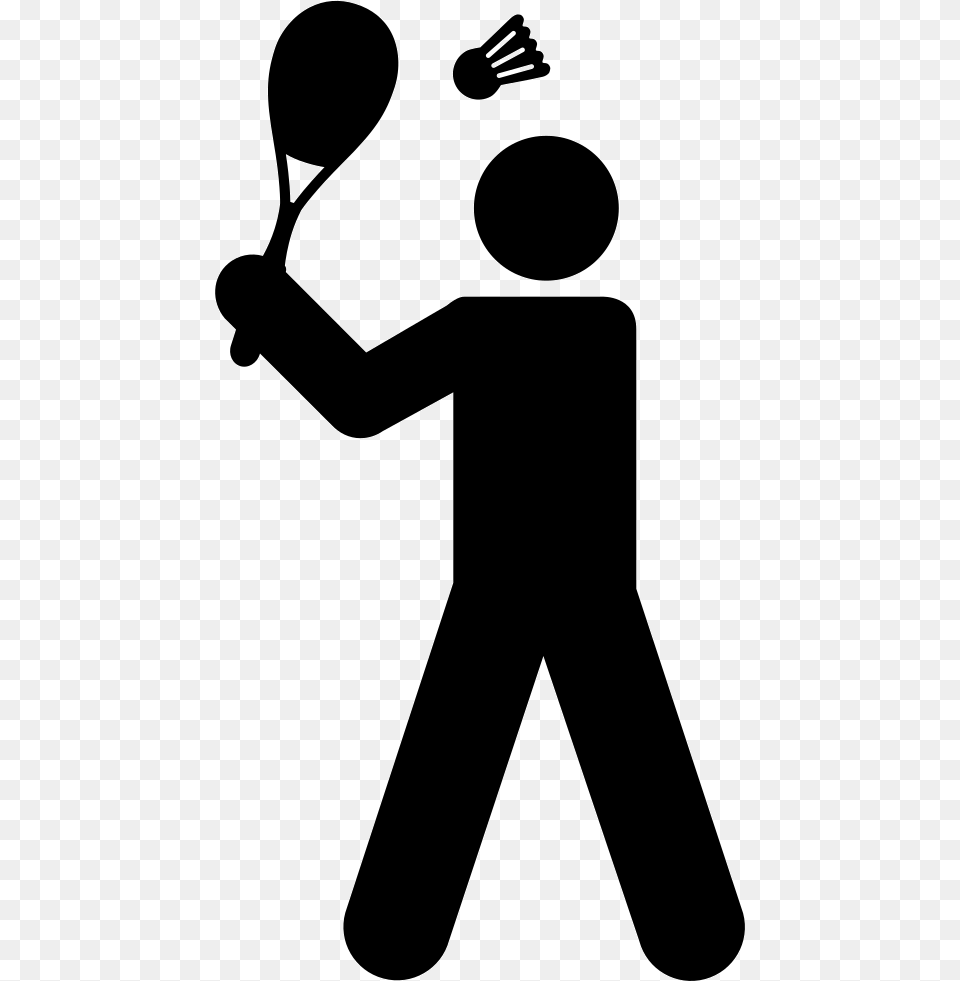 Badminton Player, Stencil, Silhouette, People, Person Png