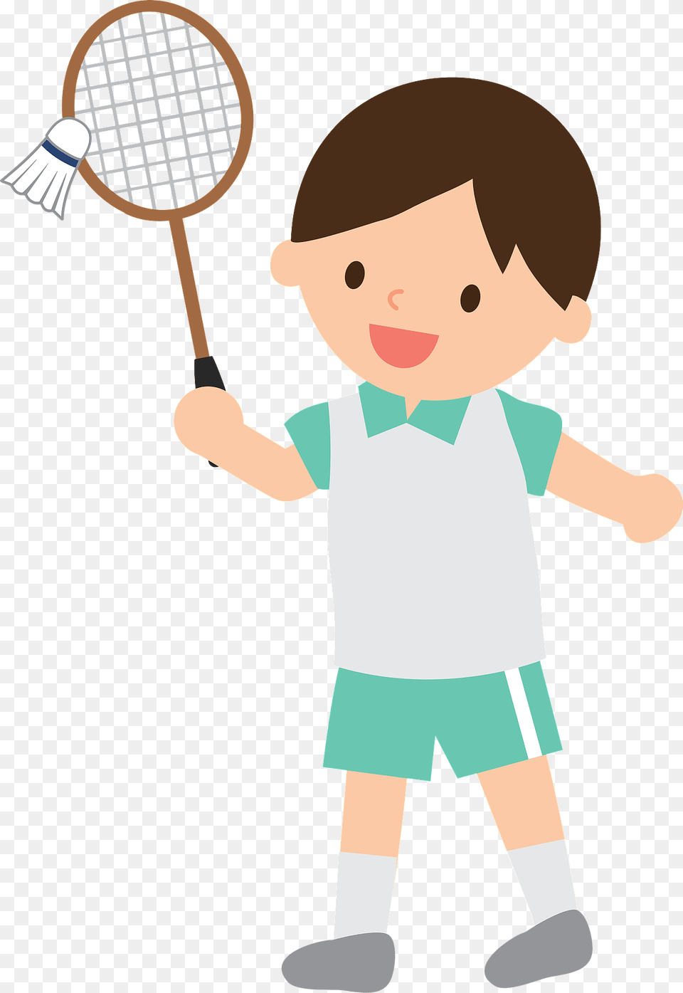 Badminton Player Clipart, Person, Sport, Baby, Racket Free Png Download