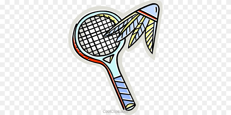 Badminton Racket And Birdie Royalty Vector Clip Art, Sport, Tennis, Tennis Racket, Smoke Pipe Free Png Download