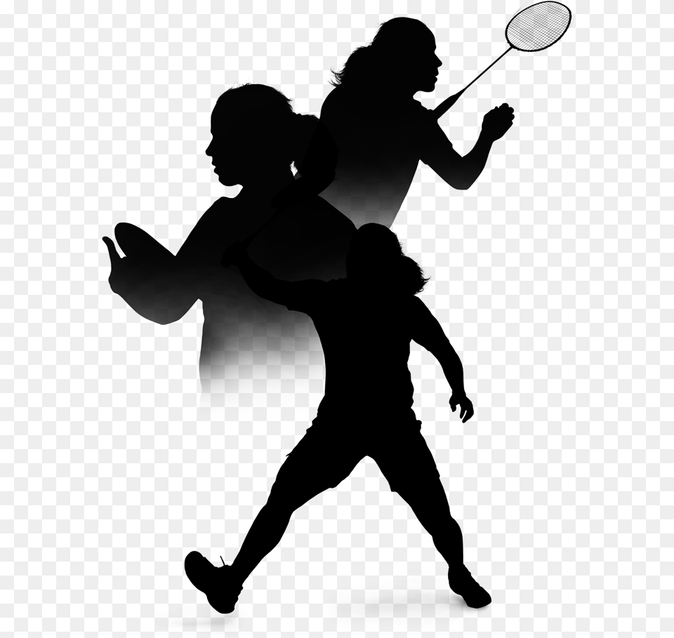 Badminton Silhouette Silhouette, Gray Png