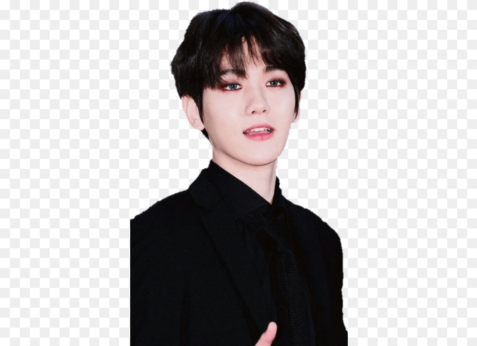 Baekhyun 2016 2 Image Baekhyun Exo Red Makeup, Black Hair, Portrait, Face, Hair Free Png