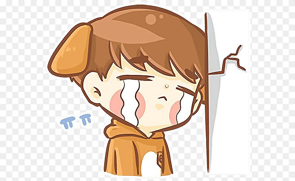 Baekhyun Exo Puppy Sad Crying Freetoedit Baekhyun Chibi Nanarissara B, Baby, Person, Book, Comics Png