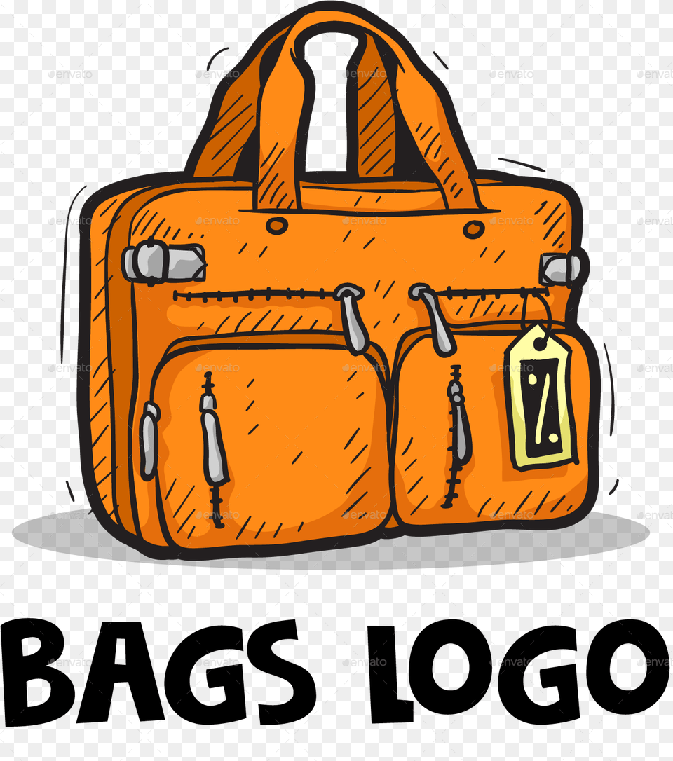 Bag Cartoon Hand Drawn Logo For Teen, Accessories, Handbag, Bulldozer, Machine Png Image