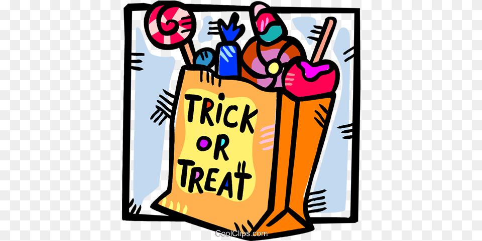 Bag Halloween Candies Royalty Vector Clip Art Trick Trick Or Treat Candy Bag Free Png Download