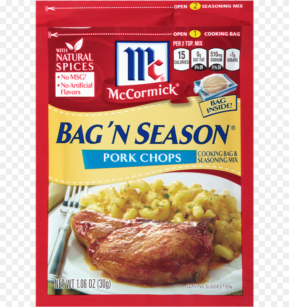 Bag N Season Pork Chops Mccormick Bag N Season Pork Chops, Cutlery, Food, Meal Png