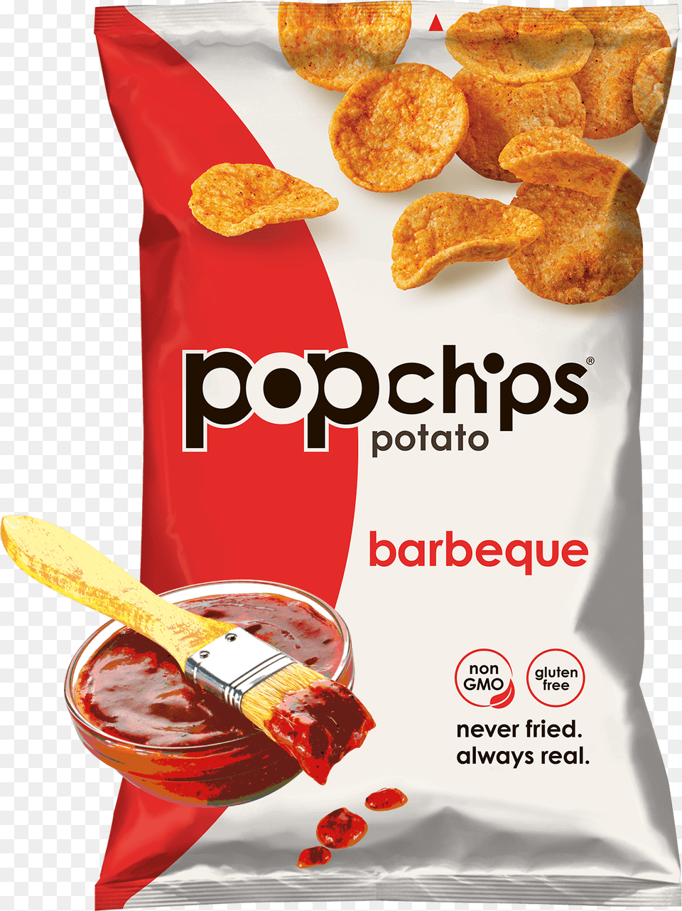 Bag Of Barbeque Popchips Popchips Sea Salt, Food, Ketchup, Bread Png Image