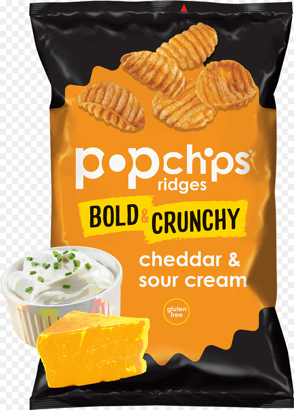 Bag Of Cheddar And Sour Cream Popchips Ridges Popchips Sour Cream And Cheddar, Food Png Image