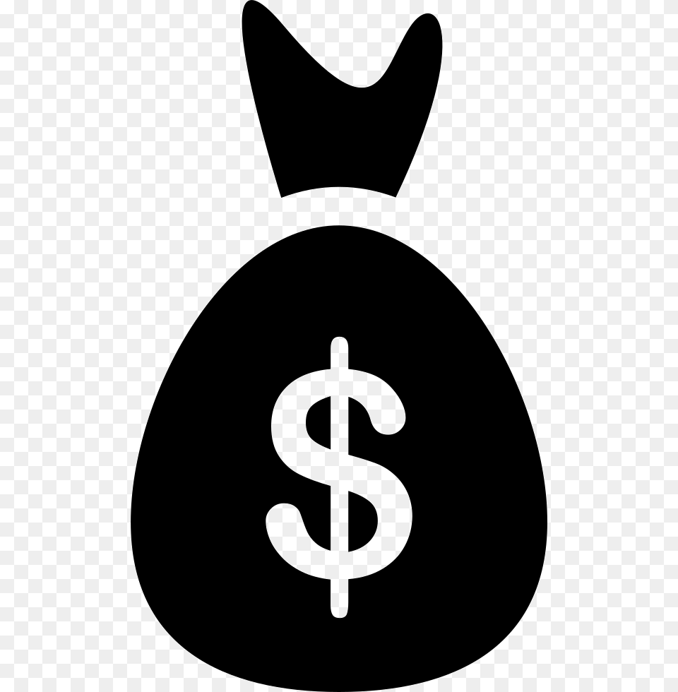 Bag Of Money Economical Icon, Stencil, Logo, Symbol Free Transparent Png