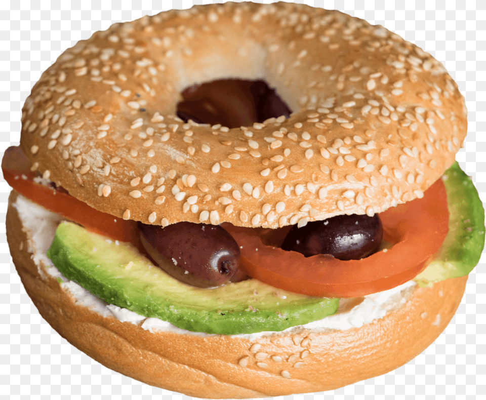 Bagel Factory Becomes First Uk Chain To Offer Vegan Cream Cheese Hamburger, Bread, Burger, Food Free Png Download