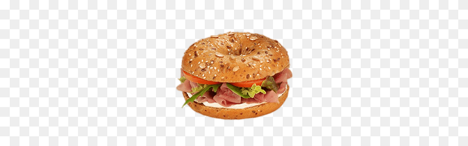 Bagel Ham, Bread, Burger, Food Png Image