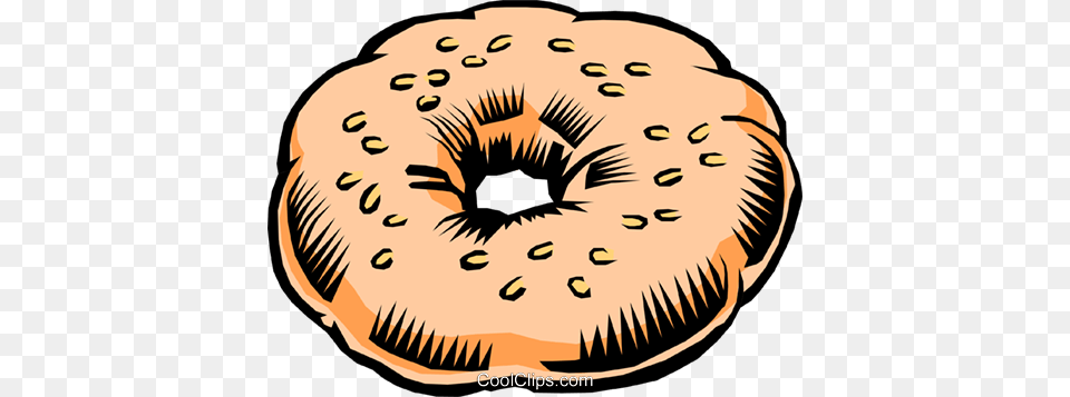 Bagel Royalty Vector Clip Art Illustration, Bread, Food, Baby, Person Png Image