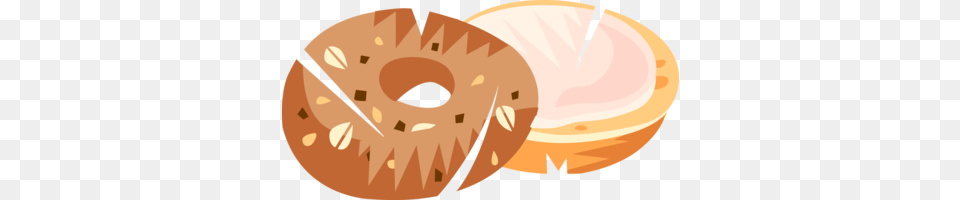 Bagel With Cream Cheese, Bread, Food, Face, Head Free Png