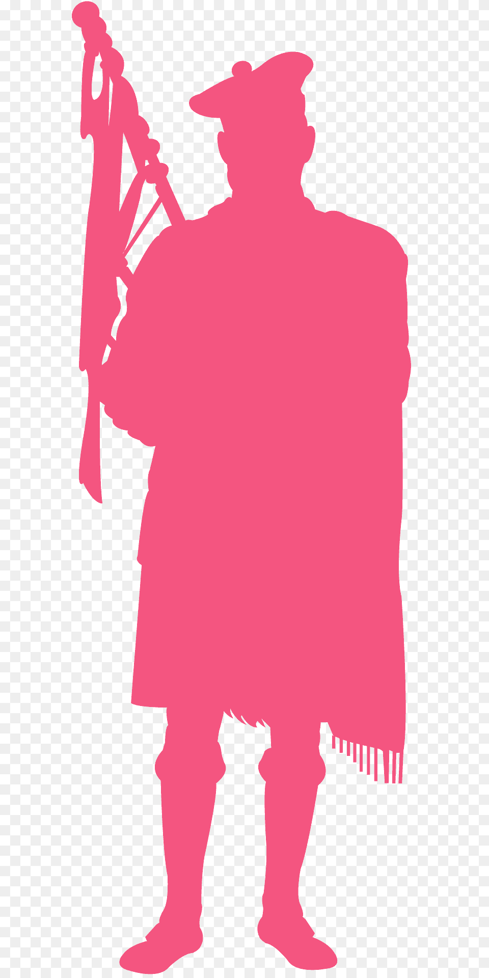 Bagpiper Silhouette, People, Person, Adult, Male Free Png