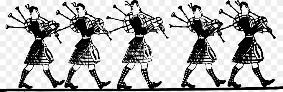Bagpipes Pipe Band Musical Instruments Cartoon Clip Art Bagpipe, Gray Png