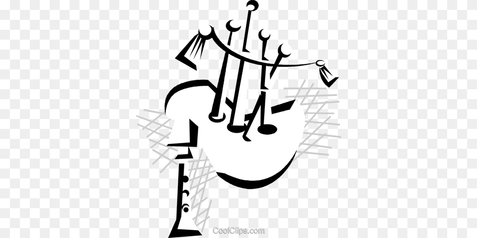 Bagpipes Royalty Free Vector Clip Art Illustration, Bagpipe, Musical Instrument, Chandelier, Lamp Png Image