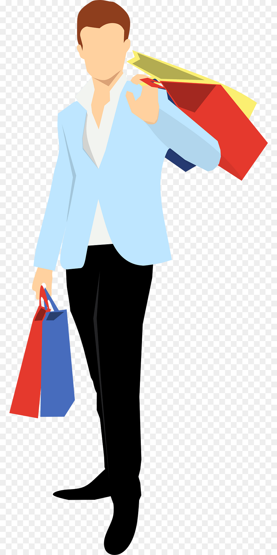 Bags Clipart, Shopping, Person, Adult, Man Png