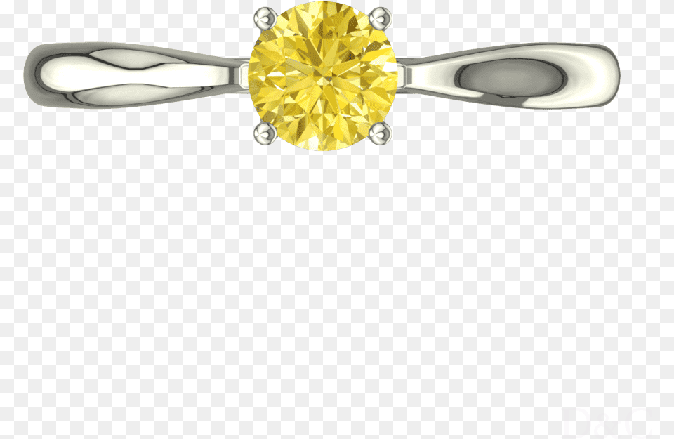 Bague De En Saphir Jaune En Or Rose 10 Engagement Ring, Accessories, Diamond, Gemstone, Jewelry Free Png Download