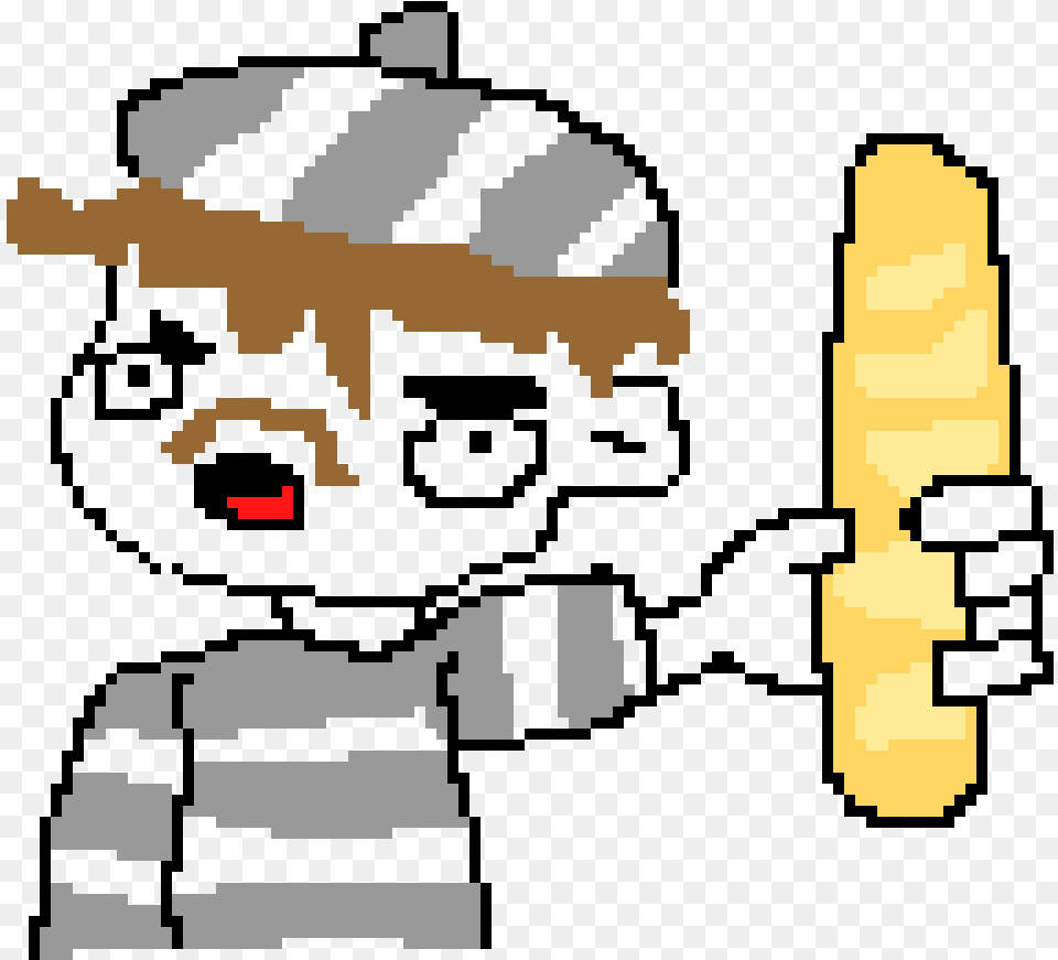 Baguette Pixel Art, Person, Animal, Bee, Insect Free Png