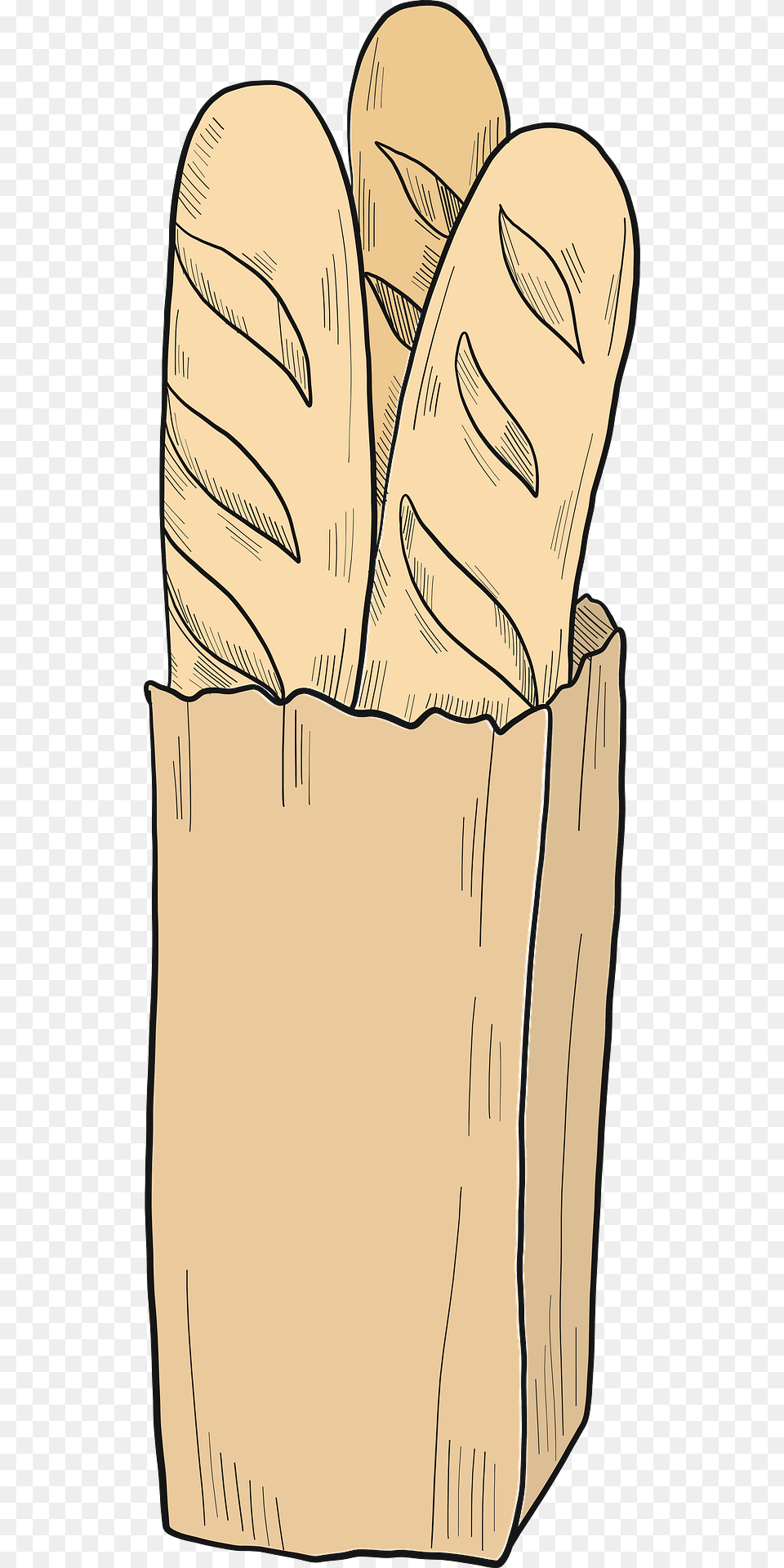 Baguettes Clipart, Bag, Clothing, Glove, Person Free Transparent Png