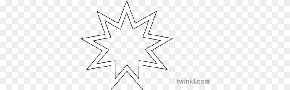 Bahai Nine Pointed Star Symbol Religion Faith Topics Ks1 Volcanoes In The Cosgrove Track, Star Symbol, Logo Free Png