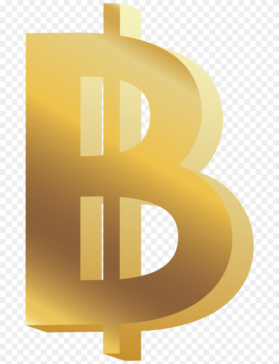 Baht Symbol Clip Art, Gold, Text Free Png Download
