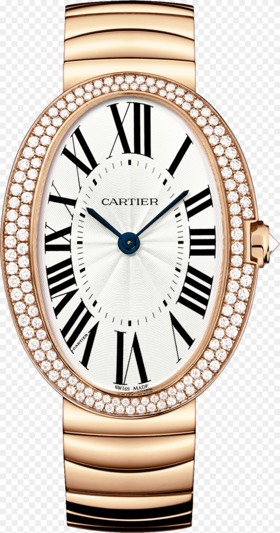 Baignoire Large Model Pink Gold Watch Baignoire De Cartier, Arm, Body Part, Person, Wristwatch Free Png Download