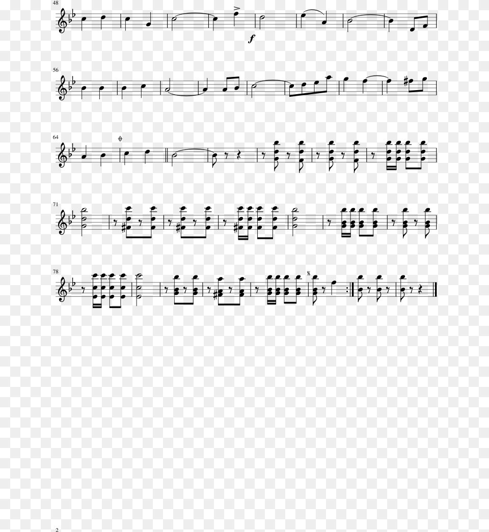 Baile De Las Cintas Sheet Music Composed By Graus 2 Document, Gray Free Png Download