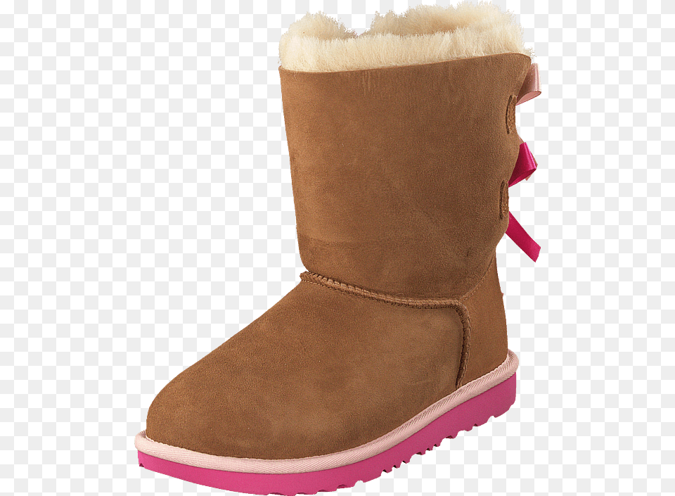 Bailey Bow Ii Chestnut Pink Azalea Snow Boot, Clothing, Footwear, Shoe Png Image