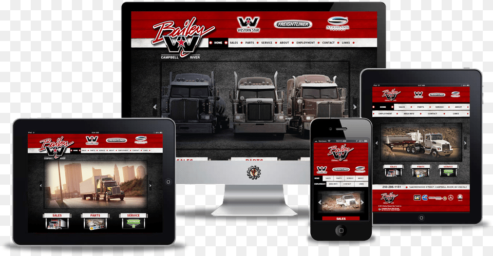 Bailey Western Star Website Designed By Vancouver Island Nintendo Ds, Vehicle, Computer, Truck, Electronics Free Png