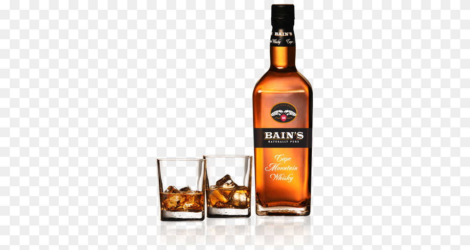 Bains Cape Mountain Whisky, Alcohol, Beverage, Liquor, Bottle Free Transparent Png