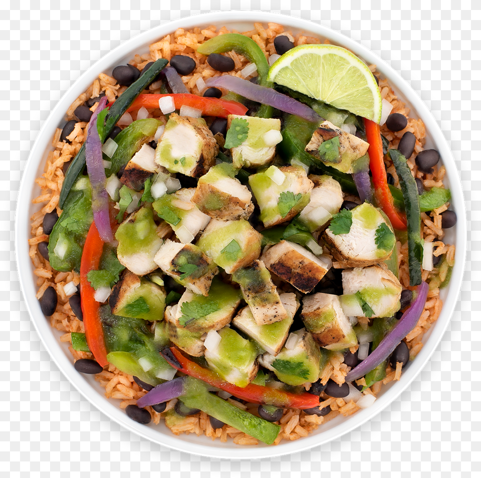 Baja Fresh Baja Bowl, Plate, Food, Meal, Produce Png