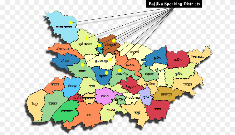 Bajjika Speaking Districts Bhulekh Bihar, Atlas, Chart, Diagram, Map Free Png