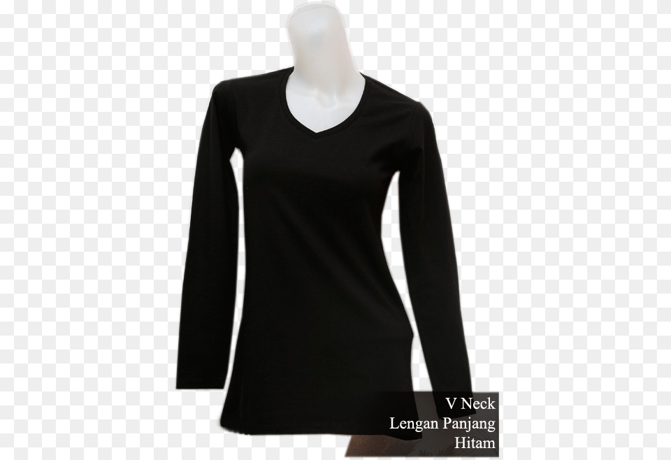 Baju Panjang Polos Warna Hitam Wanita, Clothing, Long Sleeve, Sleeve, T-shirt Png Image