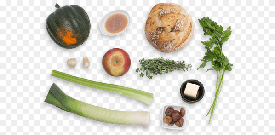 Baked Acorn Squash With Chestnut Leek U0026 Apple Stuffing Superfood, Food, Fruit, Plant, Produce Png
