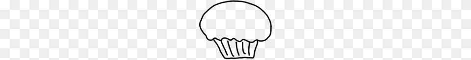 Baked Goods Black And White Clipart Cup Cake Clip Art, Gray Png Image
