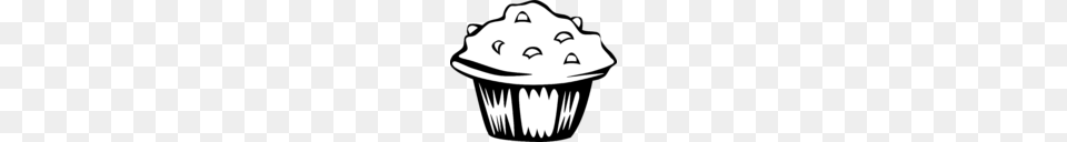 Baked Goods Black And White Clipart Cup Cake Clip Art, Cream, Cupcake, Dessert, Food Free Png