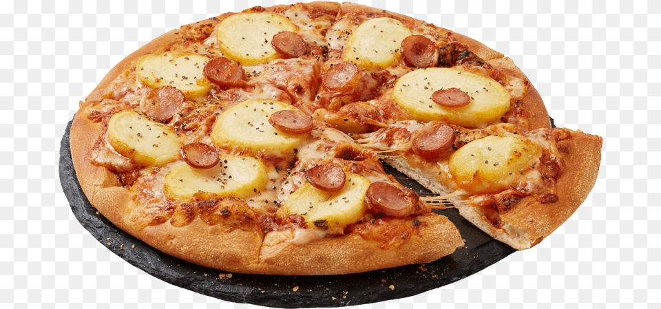 Baked Potato Amp Sausage Dominos Potato Pizza, Food, Food Presentation Free Png Download