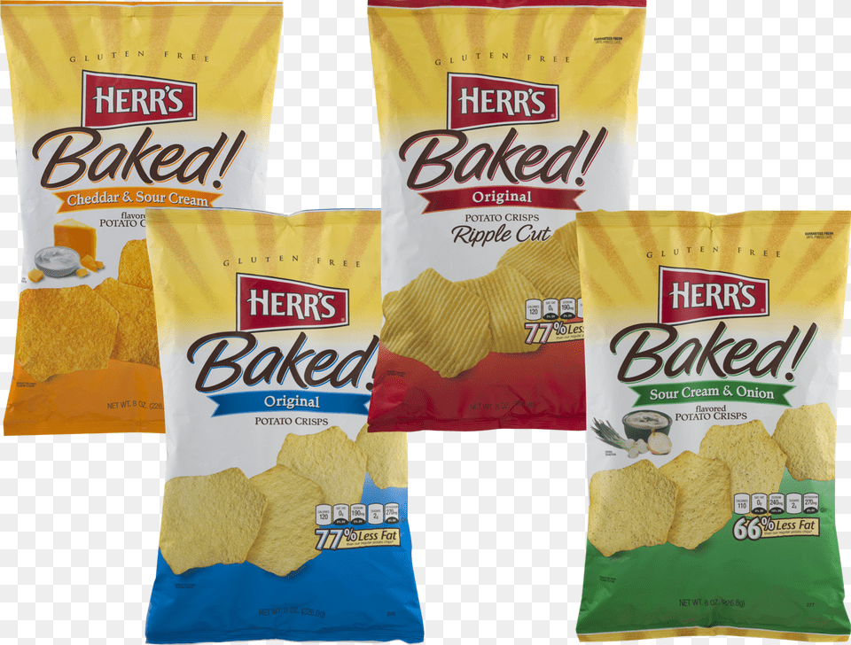 Baked Potato Crisps Available In Four Delicious, Food, Snack, Bread, Cracker Png