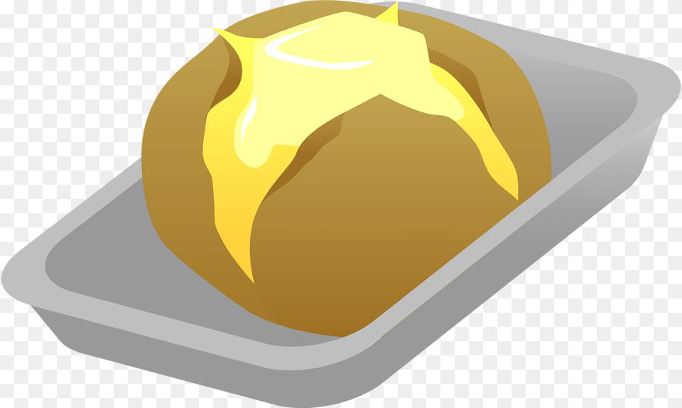 Baked Potato With Butter Clipart, Bread, Food, Produce, Meal Free Png Download